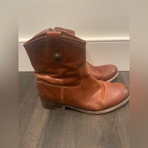 Frye Brown Leather Ankle Boots
